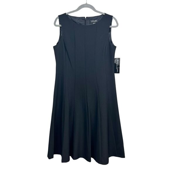 Black Label Evan-Picone Women Dress A Line Fit & Flare Sleeveless Lined  Black 8